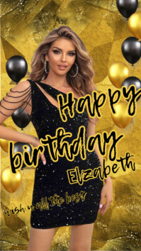 Maximalist Happy Birthday Instagram Story template