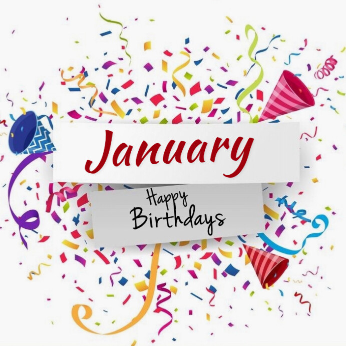 Copy of Maximalist Happy Birthday January Instagram Post | PosterMyWall