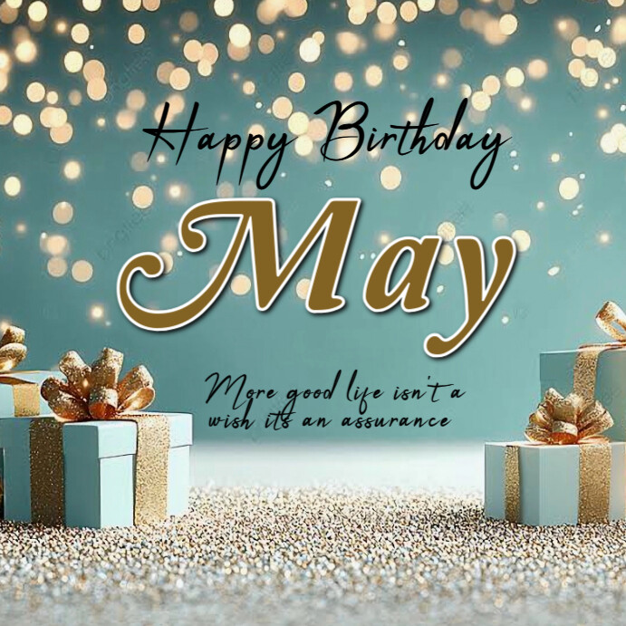 Plantilla de Maximalist happy birthday may instagram post | PosterMyWall