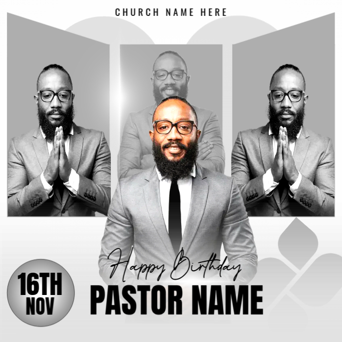 Copy of Maximalist Happy Birthday Pastor Instagram Post | PosterMyWall