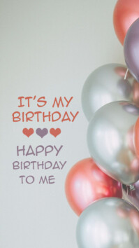 Maximalist Happy Birthday To Me Instagram Story template