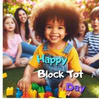 Maximalist Happy Block Tot Flyer  Instagram Post template