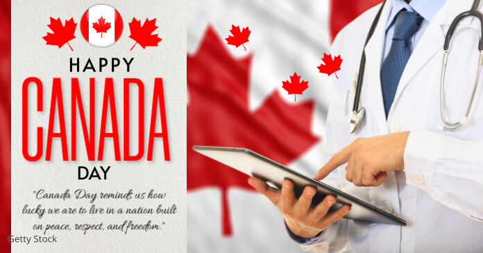 Maximalist Happy Canada Day Facebook Shared Image template