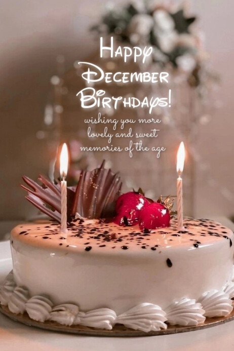 Maximalist Happy December Birthdays Banner 4' × 6' Template | PosterMyWall