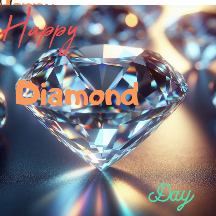 Maximalist Happy Diamond Day Instagram Post Template | PosterMyWall