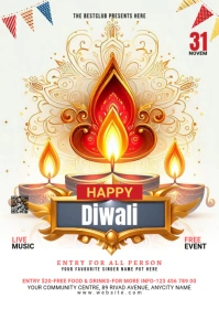 Maximalist Happy Diwali A6 template