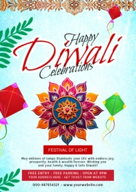 Maximalist Happy Diwali A6 template