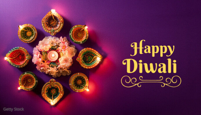 Maximalist Happy Diwali Blog Header template