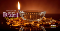 Maximalist Happy Diwali Facebook Event Cover Okładka wydarzenia na Facebooku template