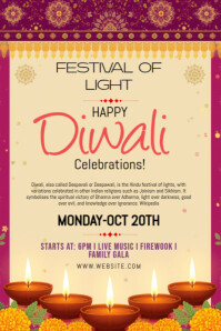 Maximalist Happy Diwali Pinterest Graphic Pinterest-grafik template