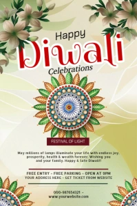 Maximalist Happy Diwali Pinterest Graphic template