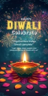Maximalist Happy Diwali Roll Up Banner 3' × 6' template