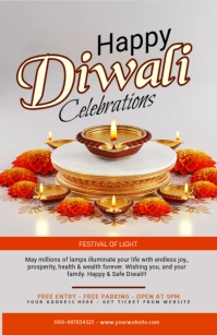 Maximalist Happy Diwali Tabloid Tabloide template