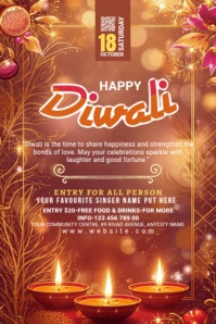 Maximalist Happy Diwali Tumblr Graphic template