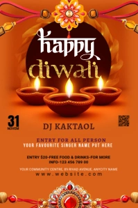 Maximalist Happy Diwali Tumblr Graphic template
