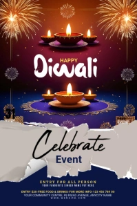 Maximalist Happy Diwali Tumblr Graphic template