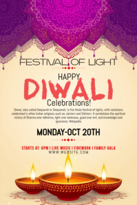 Amarelo Diwali Celebration Tumblr-grafik Template