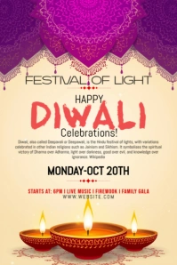 Maximalist Happy Diwali Tumblr Graphic template