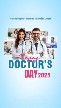 Maximalist Happy Doctors Day Instagram Story Instagram-verhaal template