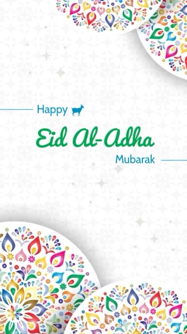 Maximalist Happy Eid Al Adha Video Wish Instagram Story template