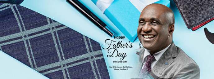 Maximalist Happy Father's Day Facebook Cover Photo template
