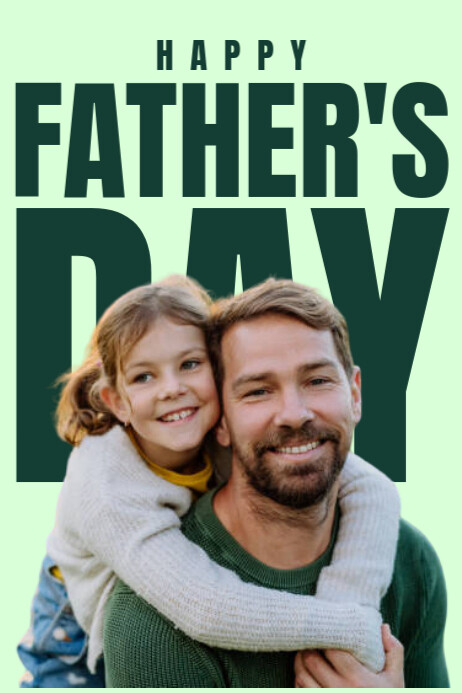 Maximalist Happy Father's Day Poster Plakkaat template