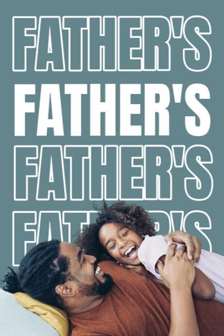 Maximalist Happy Father's Day Poster Plakat template