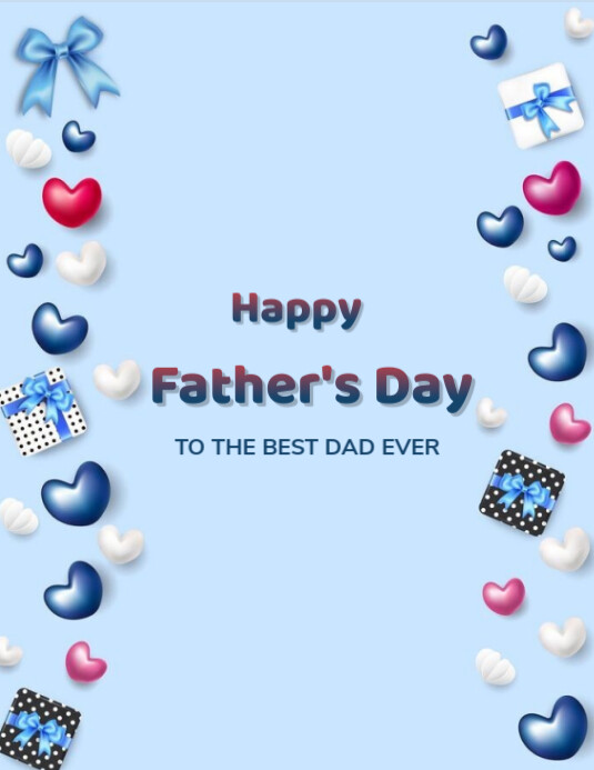 Maximalist Happy Fathers Day  Flyer (us Letter) template