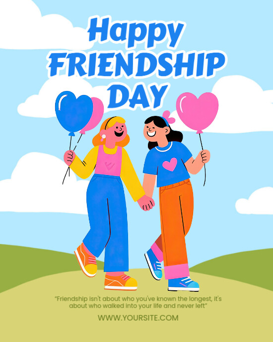 Maximalist Happy Friendship Day Instagram Portrait template