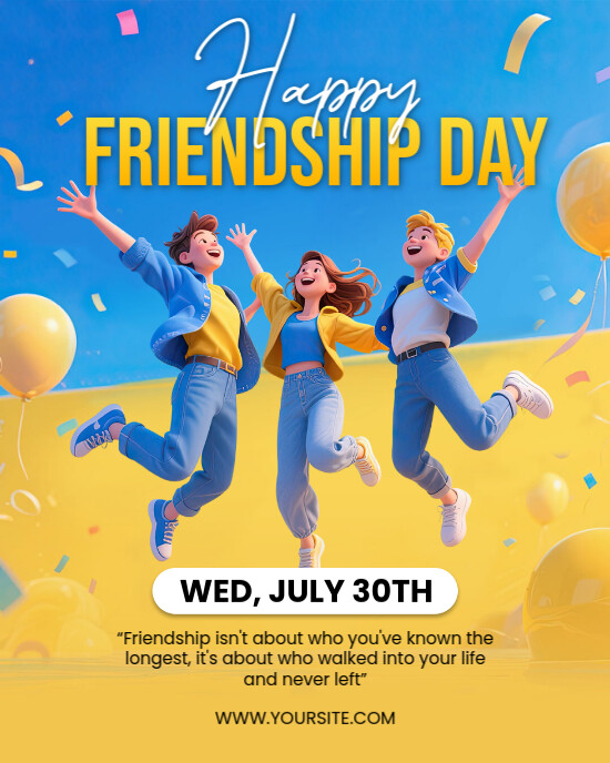 Maximalist Happy Friendship Day Instagram Portrait template
