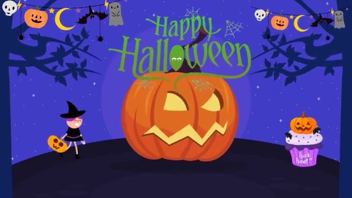 Maximalist Happy Halloween  Digital Display (16:9) template