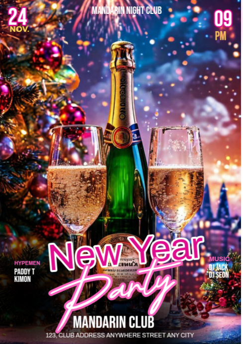 Maximalist Happy Hour Party  A3 template