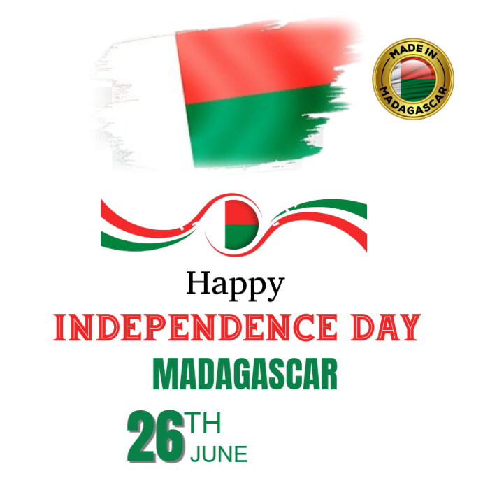 Maximalist Happy Independence Day  Instagram Post Wpis na Instagrama template