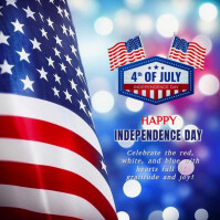 Maximalist Happy Independence Day  Instagram Post template