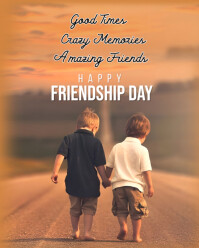 Maximalist Happy International Friendship Day To You My Friend Social Media Flyer, Free Customizable Instagram Portrait template