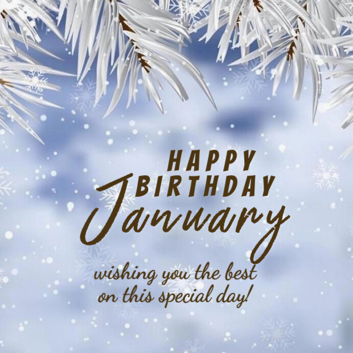 January Posts Maximalist Happy January Birthdays Instagram Post Template | PosterMyWall