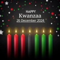 Maximalist Happy Kwanzaa Celebration  Instagram Post template