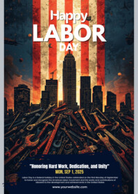 Maximalist Happy Labor Day A6 template