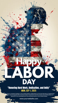 Yellow Labor Day Celebration Instagram-Story Template