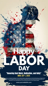 Maximalist Happy Labor Day Instagram Story template