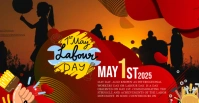 Maximalist Happy May Day Facebook Event Cover template