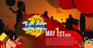 Maximalist Happy May Day Facebook Event Cover template