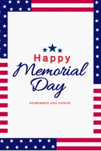 Maximalist Happy Memorial Day  Banner 4' × 6' template