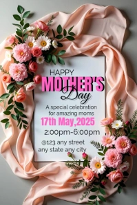 Maximalist Happy Mother's Day  Pinterest Graphic template