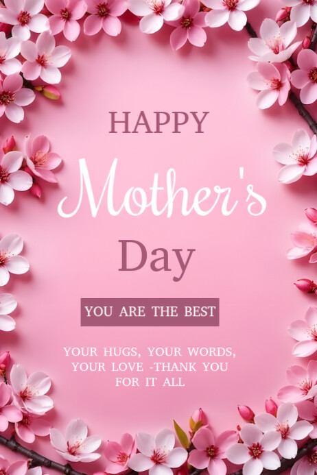Maximalist Happy Mother Day Poster Cartaz template