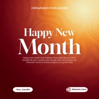 Maximalist Happy New Month Post Square (1:1) template
