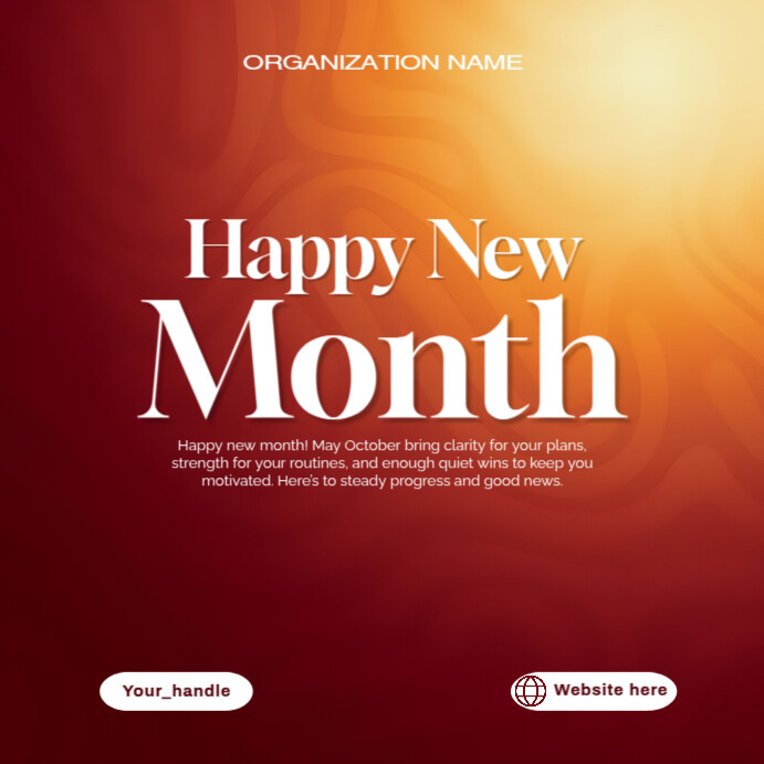 Maximalist Happy New Month Post Square (1:1) template