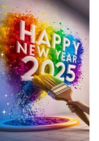 Maximalist Happy New Year 2025 A5 template