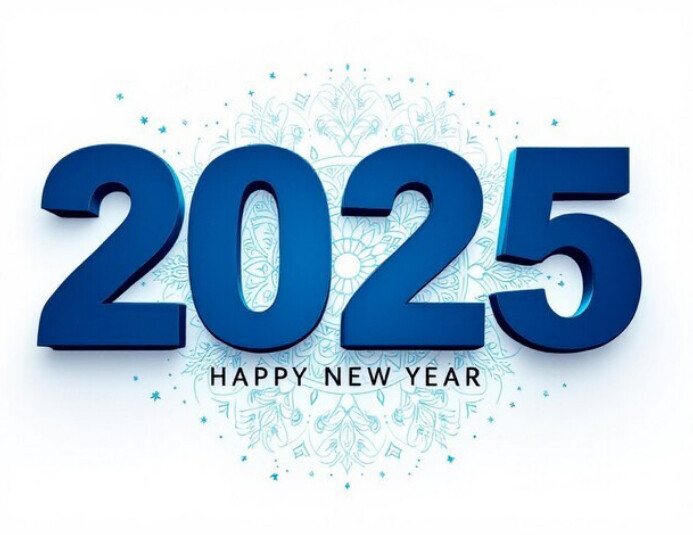 Maximalist Happy New Year 2025 Flyer (us Letter) Template PosterMyWall