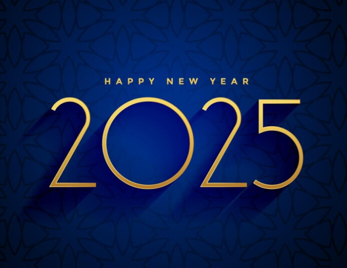 Maximalist Happy New Year 2025 Flyer (us Letter) Template PosterMyWall